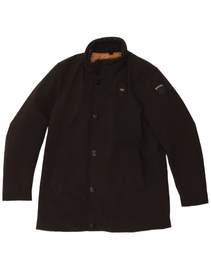 Мужская стеганая куртка Blauer UK 40, большая, черный нейлон