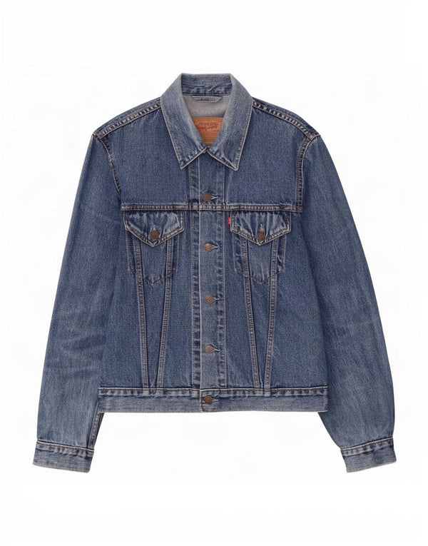 Мужская джинсовая куртка Levi's UK 40, большая синяя, хлопок