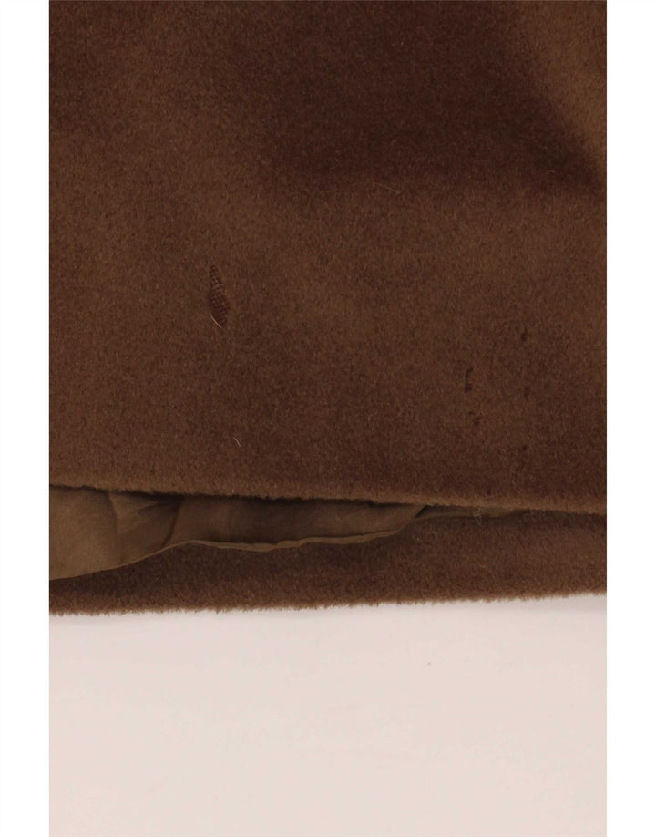 Женское пальто оверсайз Max Mara UK 12, средний коричневый цвет, шерсть