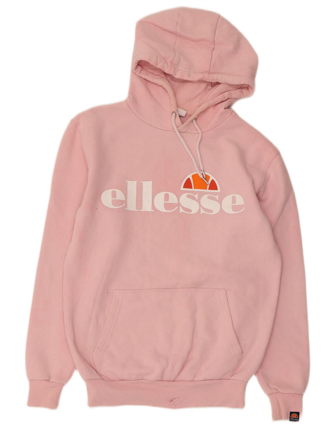 ELLESSE Женский джемпер с капюшоном оверсайз с рисунком UK 8, маленький розовый хлопок