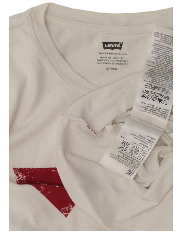 Мужская футболка с рисунком LEVI'S, маленький белый хлопок