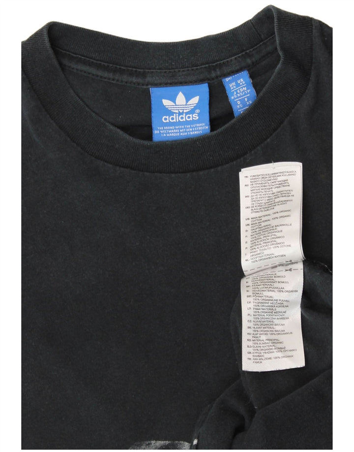 Женская футболка с рисунком Adidas Top UK 6 XS, черный хлопок