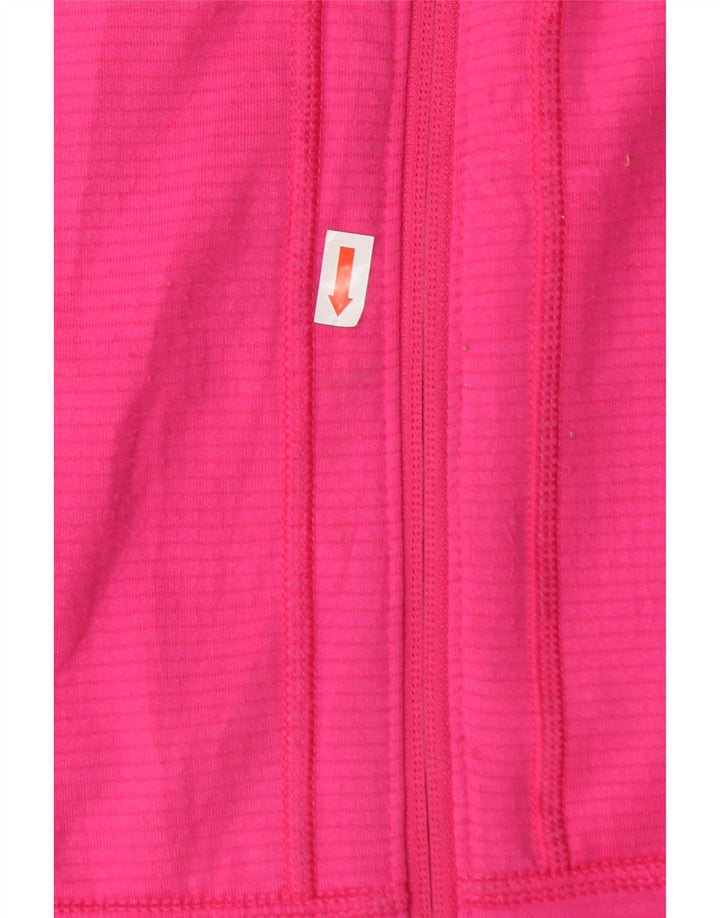 EDDIE BAUER Womens Zip Hoodie Sweater UK 14 Medium Pink Polyester Vintage Eddie Bauer and Second-Hand Eddie Bauer from Messina Hembry 