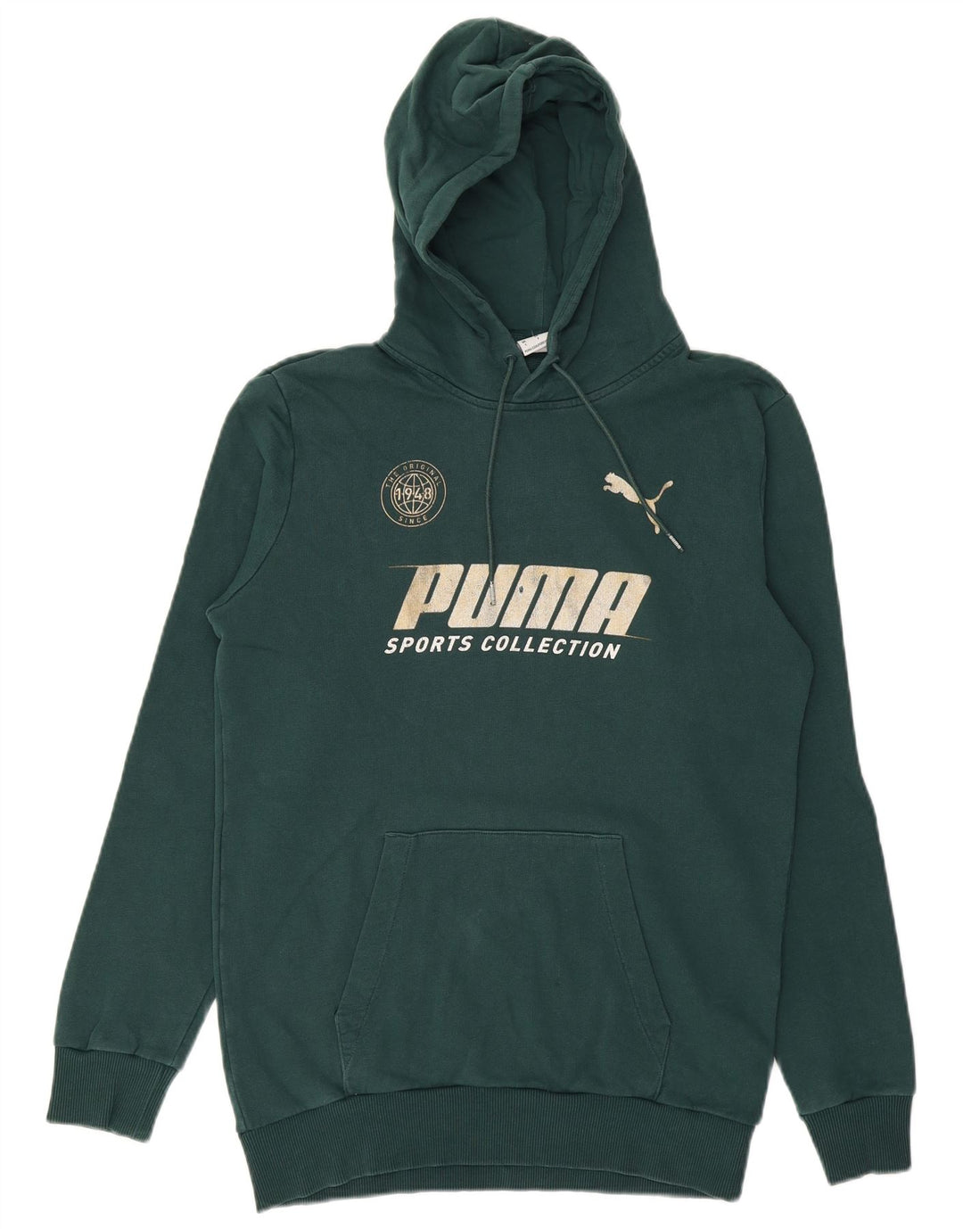Мужской джемпер с капюшоном PUMA, маленький зеленый, хлопок