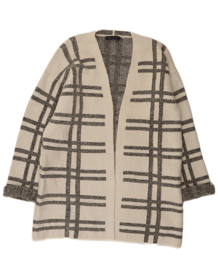 Женский удлиненный кардиган Marks & Spencer UK 16, большая белая клетка