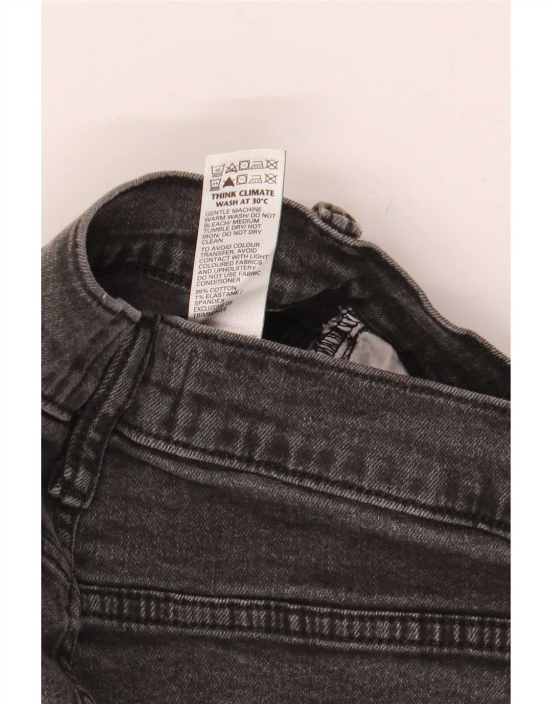 Мужские узкие джинсы Marks & Spencer W32 L31, черный хлопок