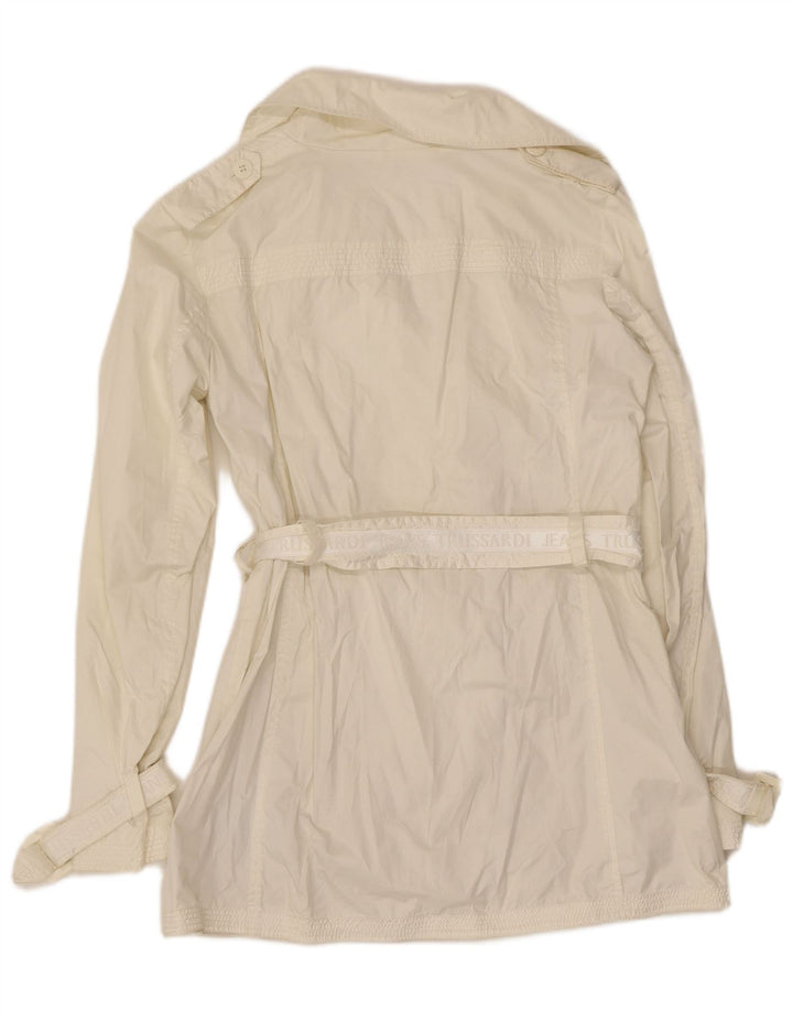 Женский тренч Trussardi Jeans IT 42 Medium Off White Polyester