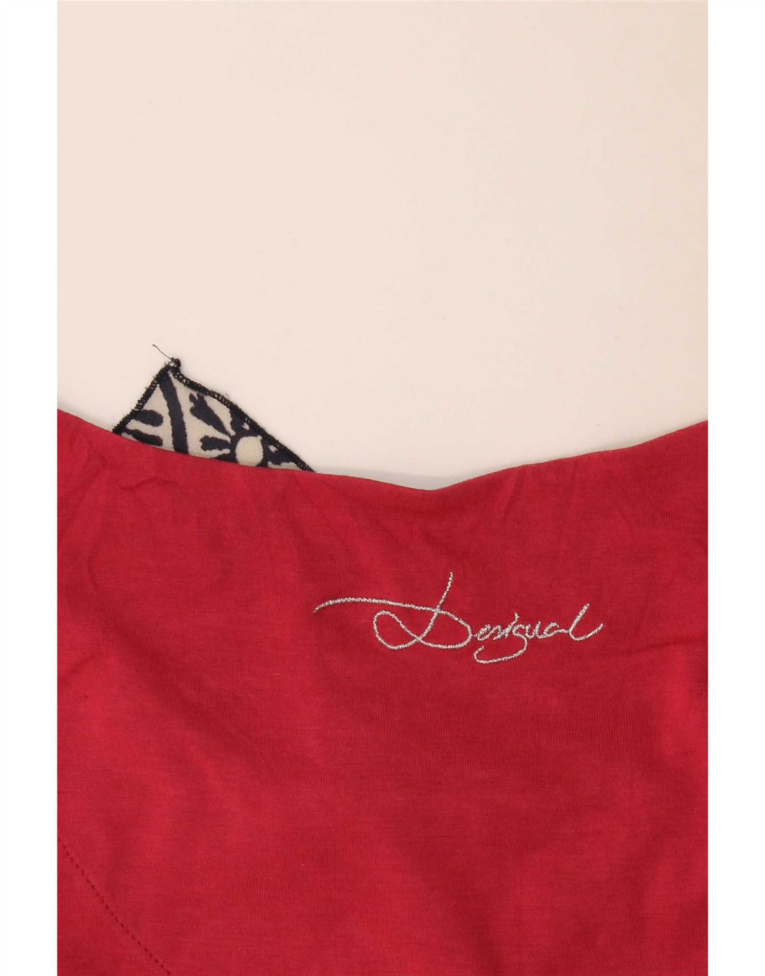 Женская футболка с рисунком Desigual Top UK 16, большая красная пэчворк