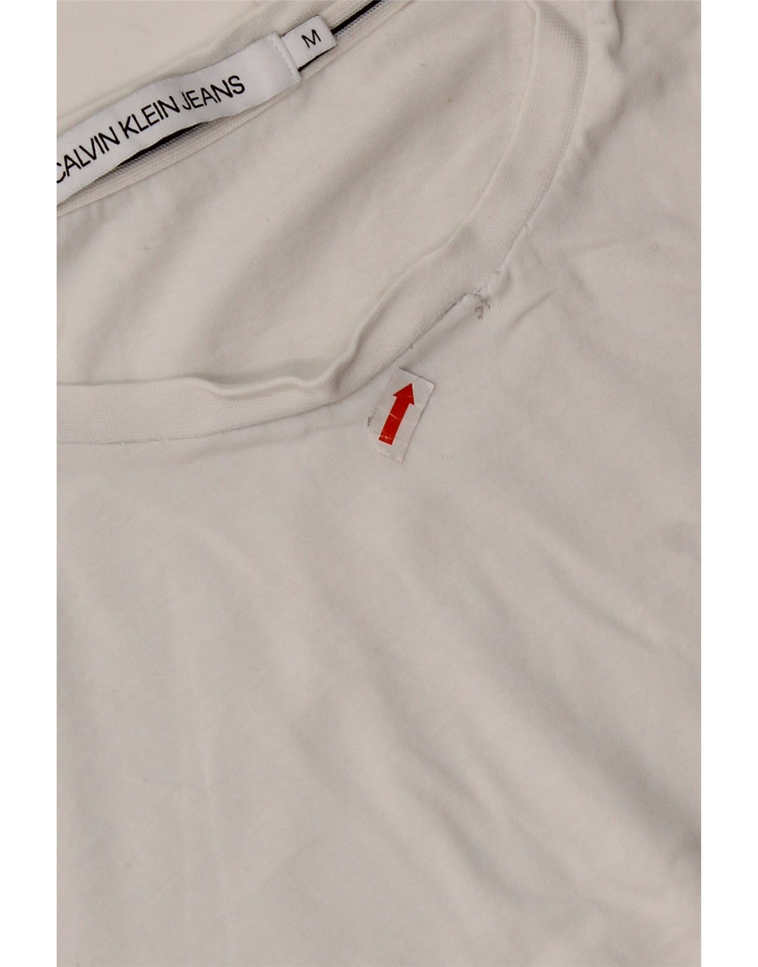 CALVIN KLEIN Женская футболка Top UK 14 Medium White