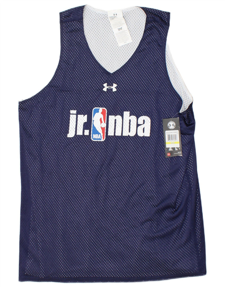 Мужской жилет свободного покроя с графическим рисунком UNDER ARMOR NBA, средний темно-синий