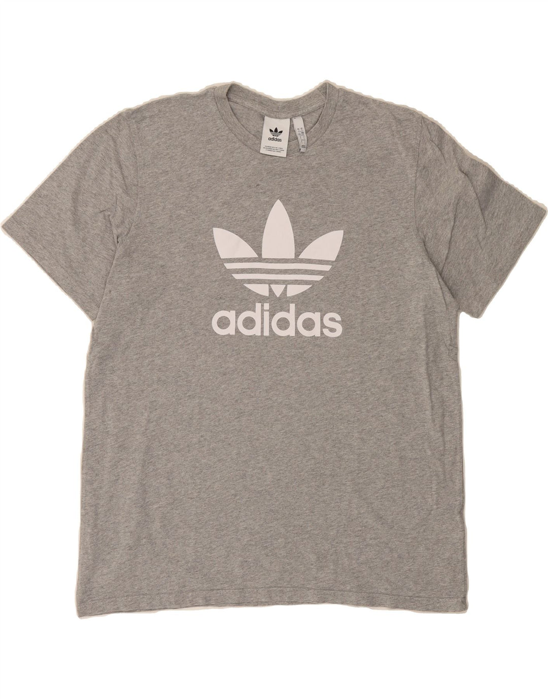 ADIDAS Mens Graphic T-Shirt Top Large Grey Cotton Vintage Adidas and Second-Hand Adidas from Messina Hembry 
