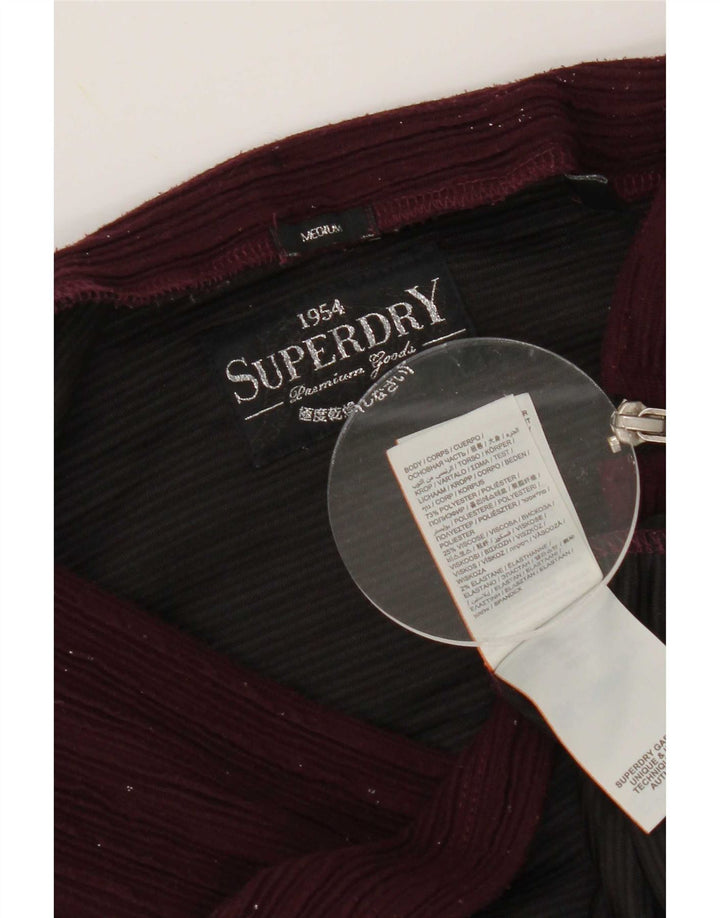 Женская мини-юбка Superdry Medium W30, бордовый полиэстер с крапинками