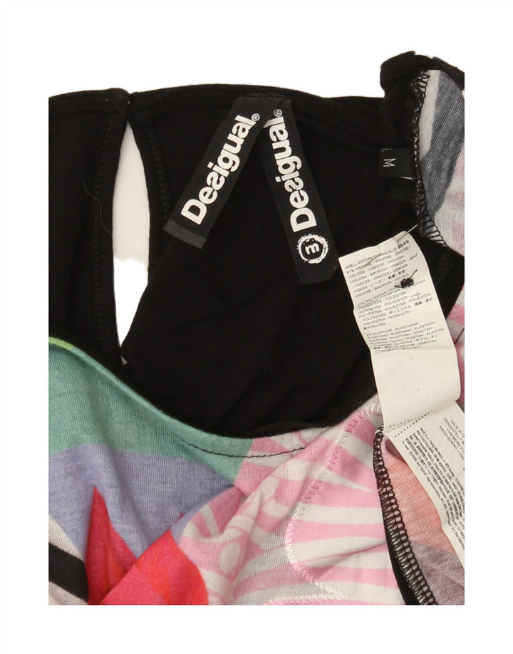 Женская блузка с рисунком Desigual UK 14, средний цвет, разноцветный цветочный принт