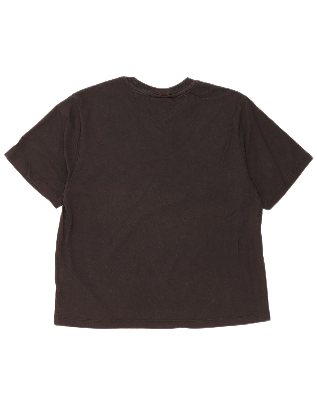 TOMMY HILFIGER Женская укороченная футболка с рисунком Top UK 10, маленький черный хлопок