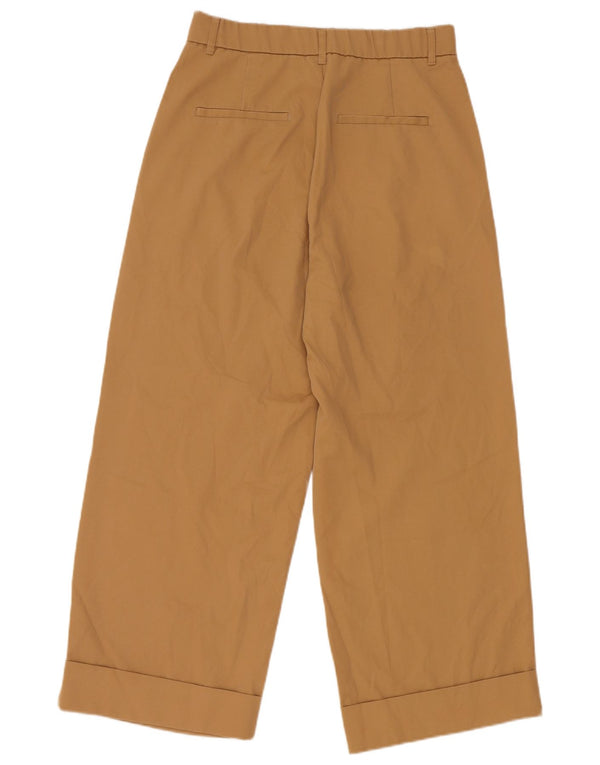 Женские широкие брюки чинос ZARA, средние W30 L26, бежевые