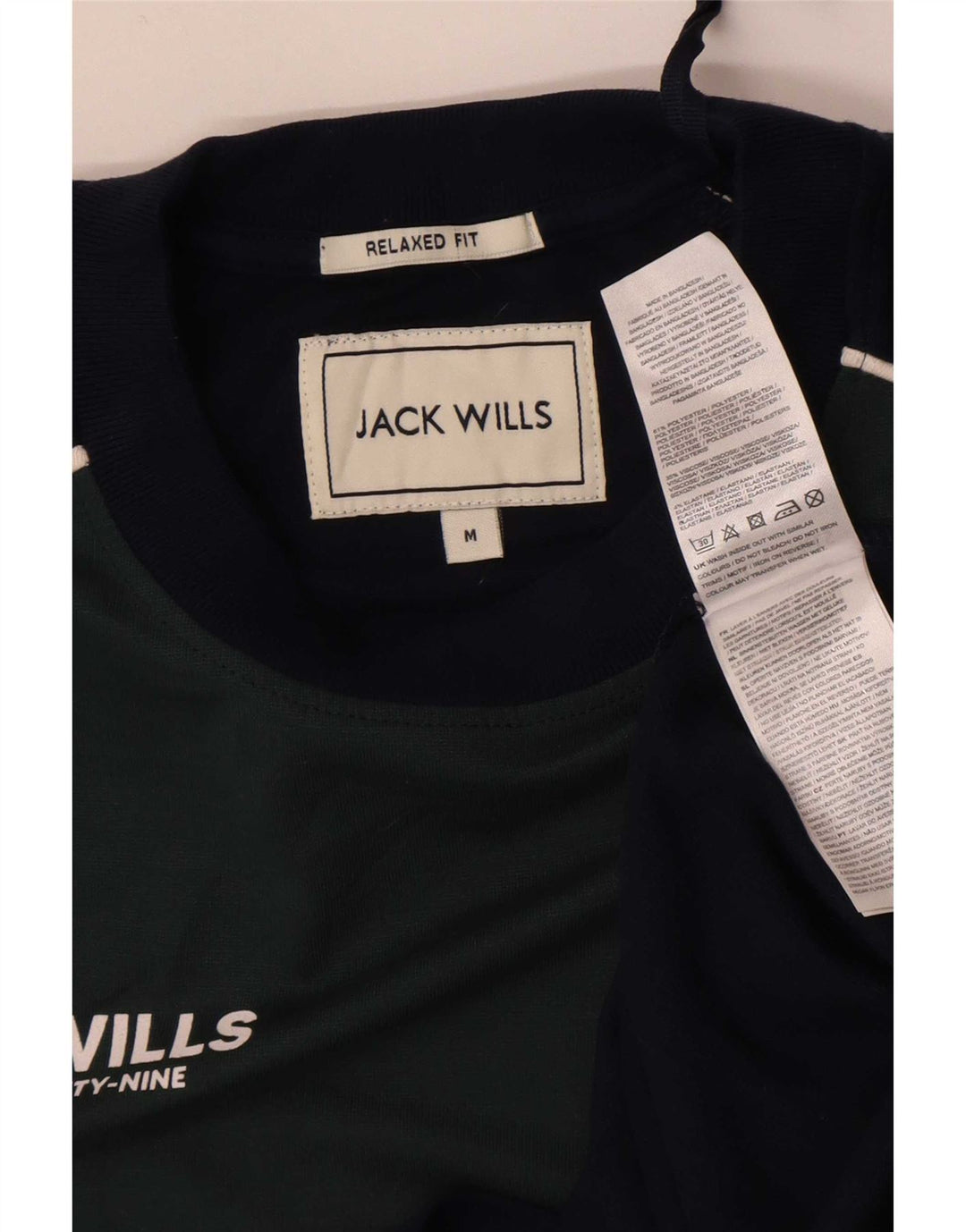 Мужская футболка с рисунком Jack Wills, средний темно-синий, цветной блок