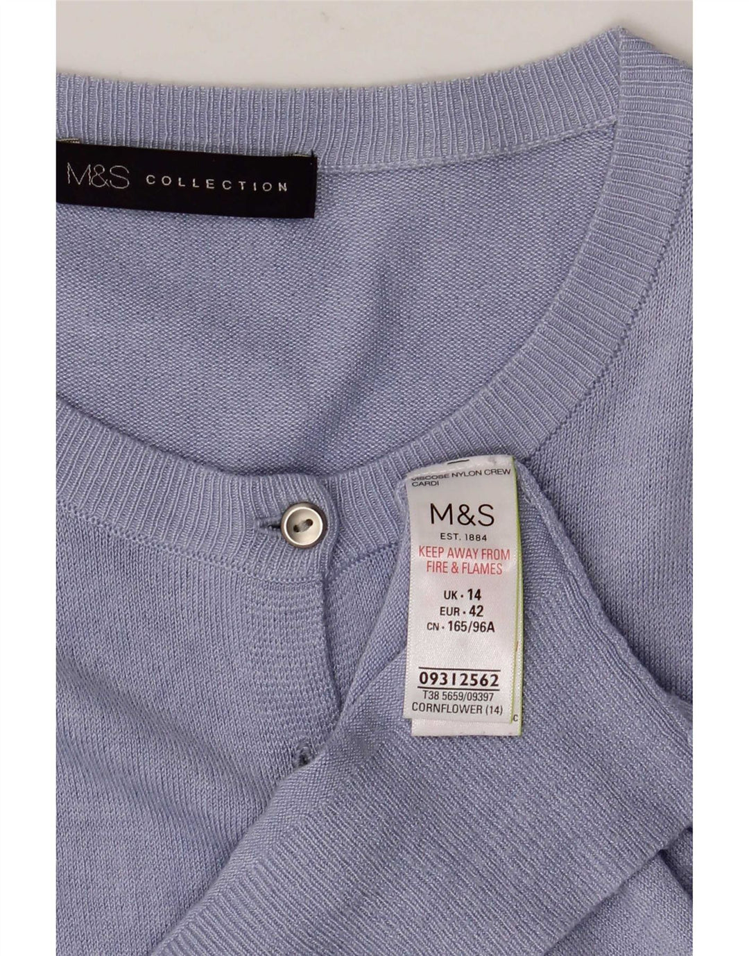 Женский кардиган Marks & Spencer UK 14, большой синий вискоза