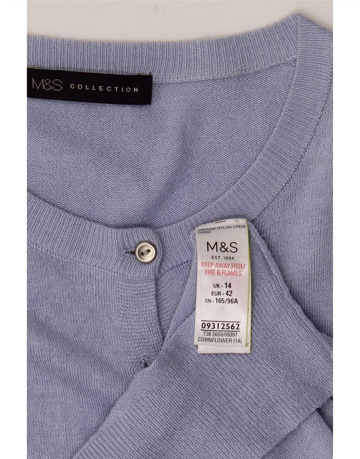Женский кардиган Marks & Spencer UK 14, большой синий вискоза
