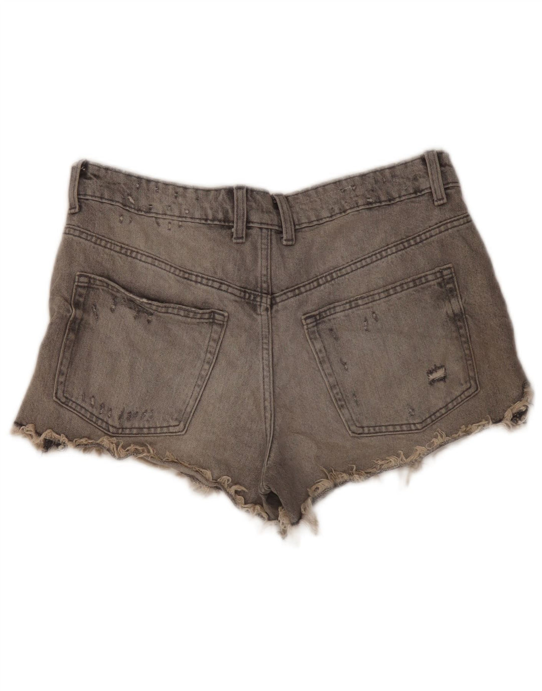 Женские джинсовые шорты Zara EU 40 Medium W30, серые, хлопок