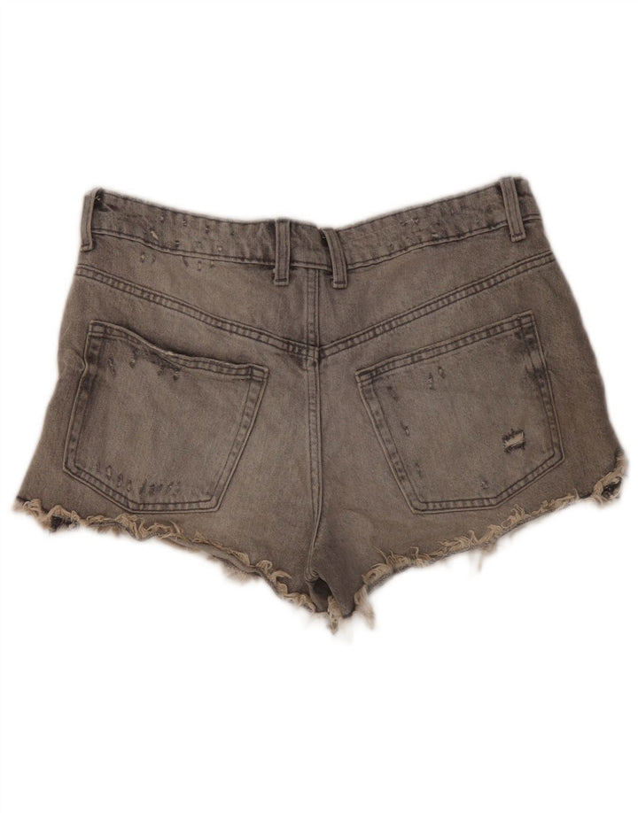 Женские джинсовые шорты Zara EU 40 Medium W30, серые, хлопок