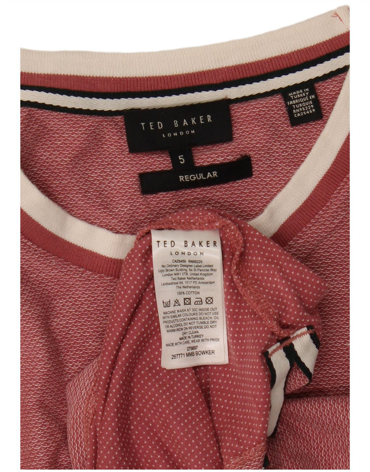 Мужская футболка стандартного размера Ted Baker, размер 5 XL, розовый хлопок