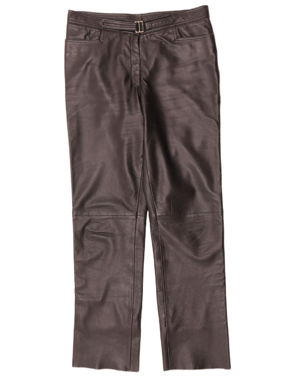 Брюки женские прямые кожаные Maddox IT 44 Medium W32 L32 Черные