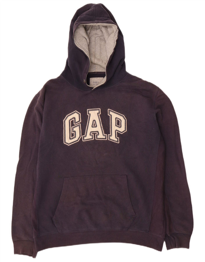 Мужской джемпер с капюшоном Gap с рисунком, средний, темно-синий, хлопковый