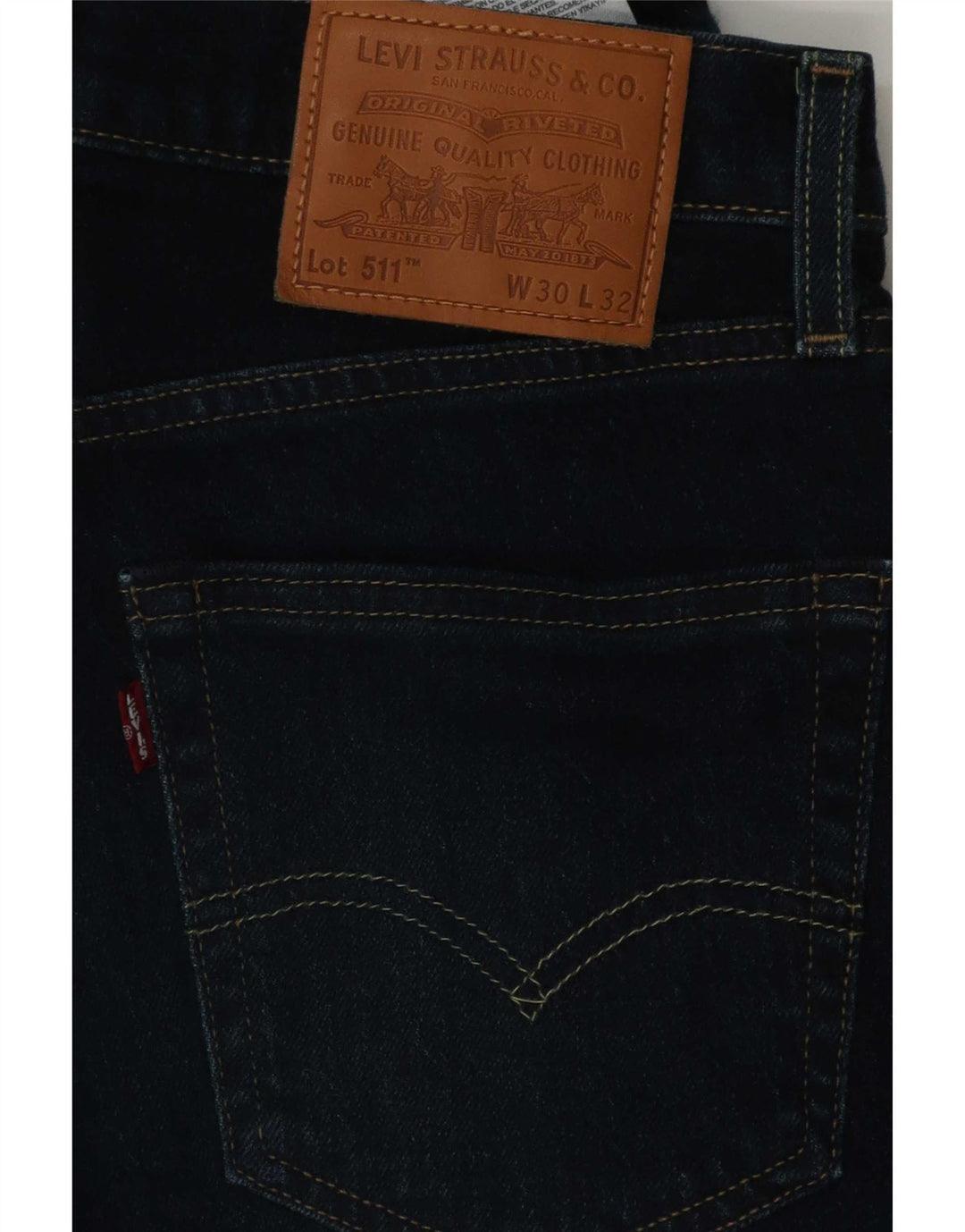 Мужские джинсы Levi's 511 Slim W30 L32 Темно-синие, хлопок
