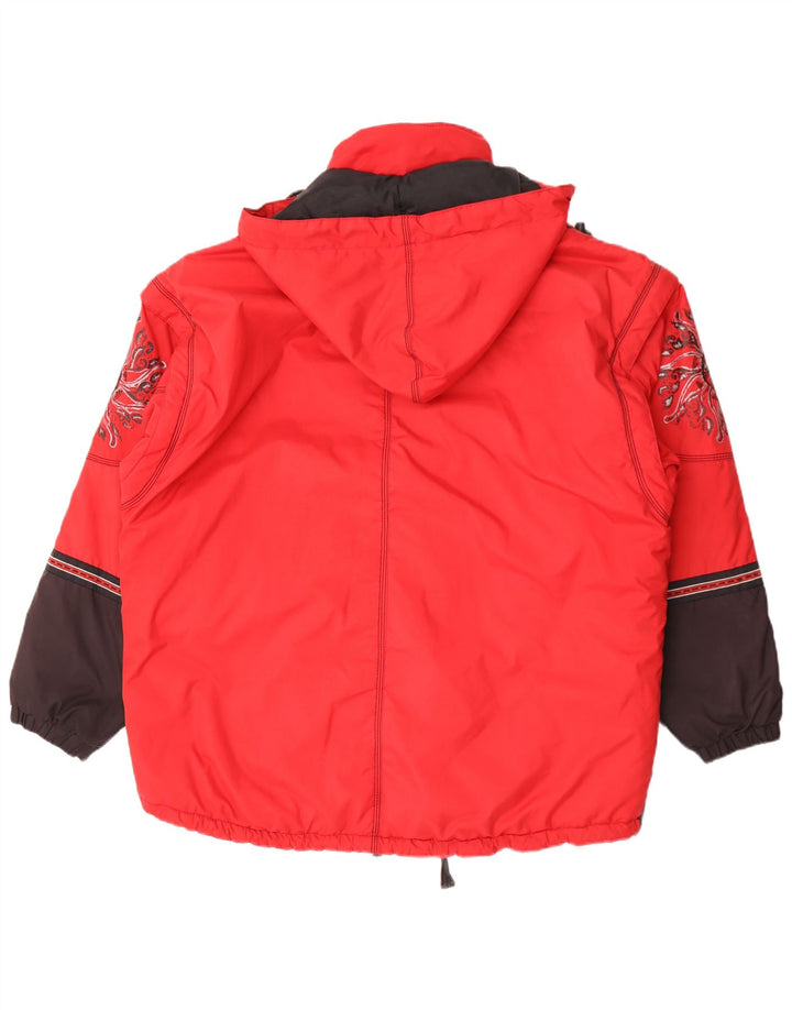 Мужская лыжная куртка Killtec с капюшоном и графическим рисунком UK 42 XL, красный полиэстер с цветными блоками