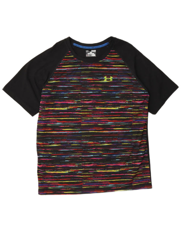 Мужская футболка Under Armour Heat Gear, топ 2XL, черная в крапинку