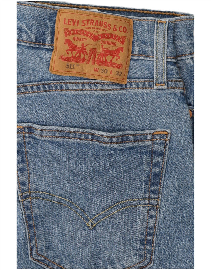 Мужские джинсы Levi's Slim 511 W30 L32 синие, хлопок