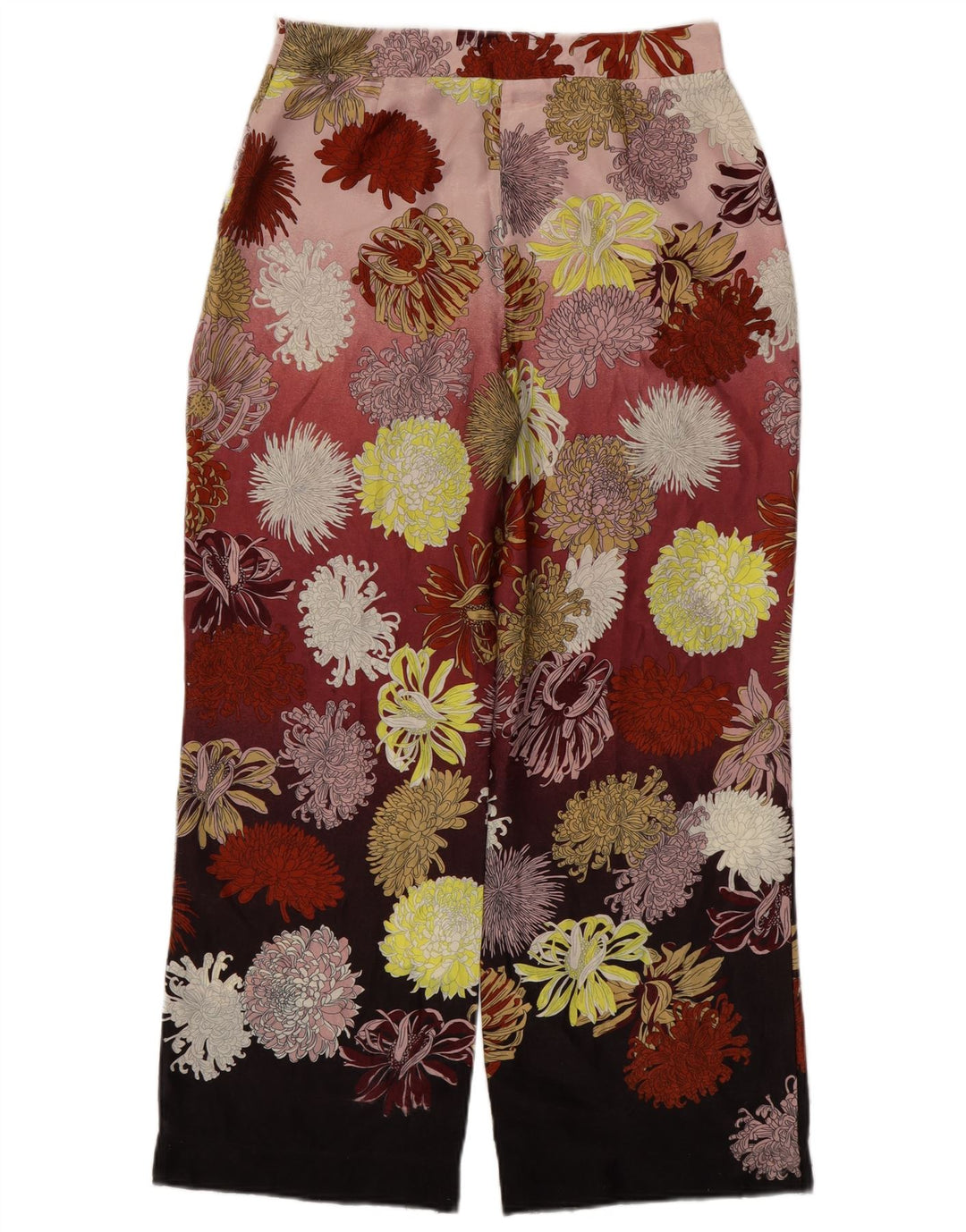 Женские широкие брюки ZARA W28 L29, разноцветные с цветочным принтом