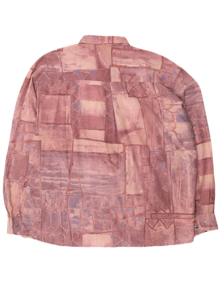 Мужская рубашка Jean Chatel, размер 45/46 XL, бордовый пэчворк