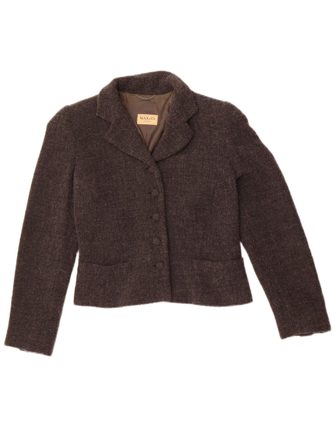 Женский пиджак на 5 пуговицах Max & Co., Великобритания, 12, средний серый, шерстяной