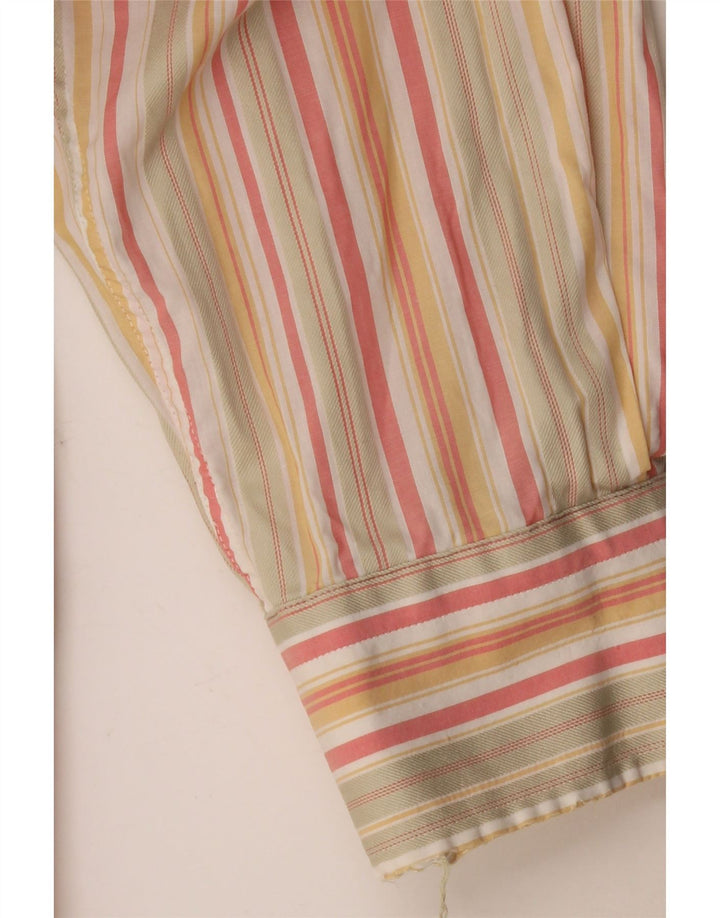 Мужская рубашка Gant в большую разноцветную полоску из хлопка