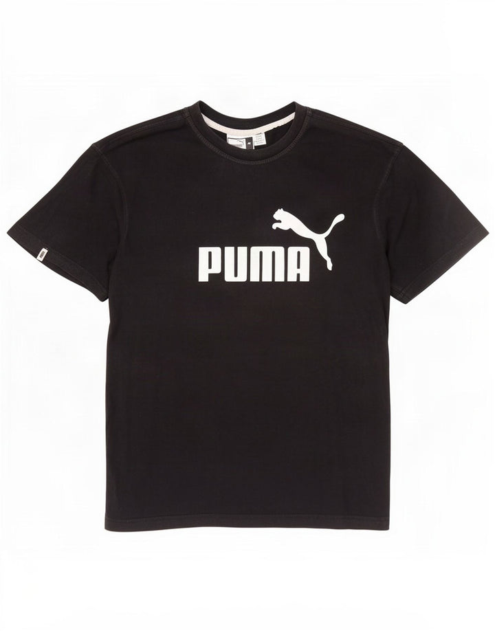 Мужская футболка с рисунком Puma, черный хлопок, средний размер