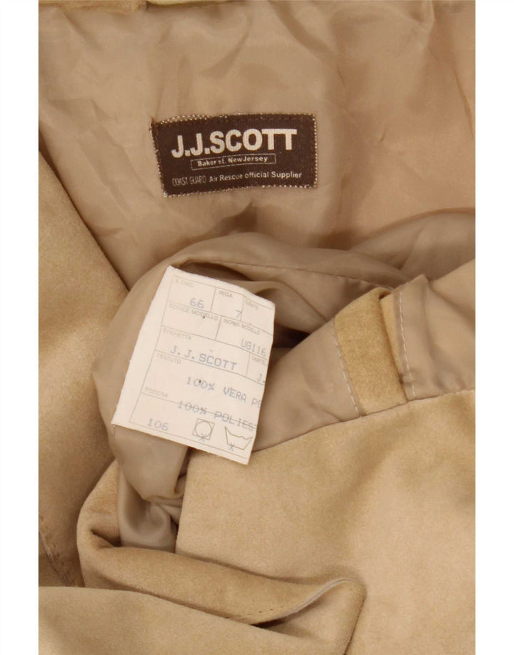 Мужской замшевый пиджак с 3 пуговицами J.J.Scott IT 52 XL Бежевый кожаный