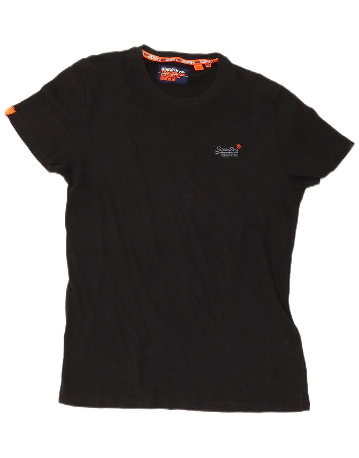 Мужская футболка Superdry Top из хлопка среднего размера, черная
