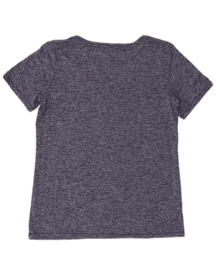 Женская футболка Nike Dri Fit Top UK 10, маленький размер, темно-синий, полиэстер с крапинками