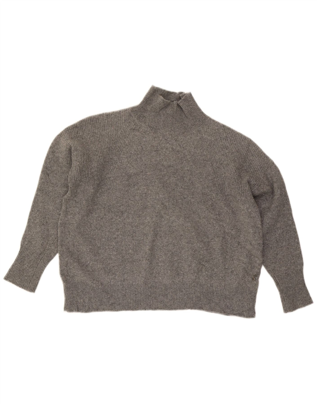 JOULES Женский свободный джемпер с высоким воротником, Великобритания, 18 XL, серая шерсть