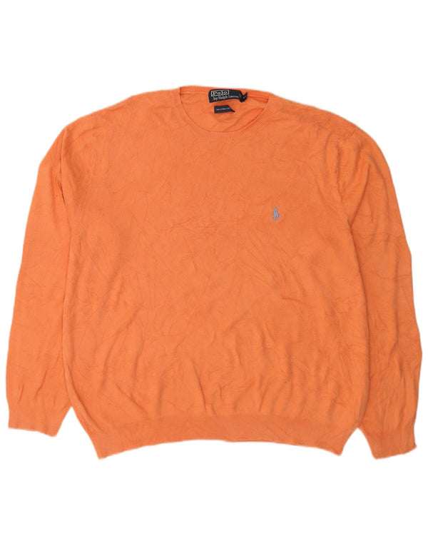 Мужской джемпер с круглым вырезом Polo Ralph Lauren XL, оранжевый хлопок