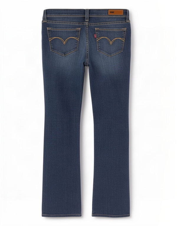 Женские джинсы скинни с заниженной талией Levi's Bootcut W27 L32 Темно-синие