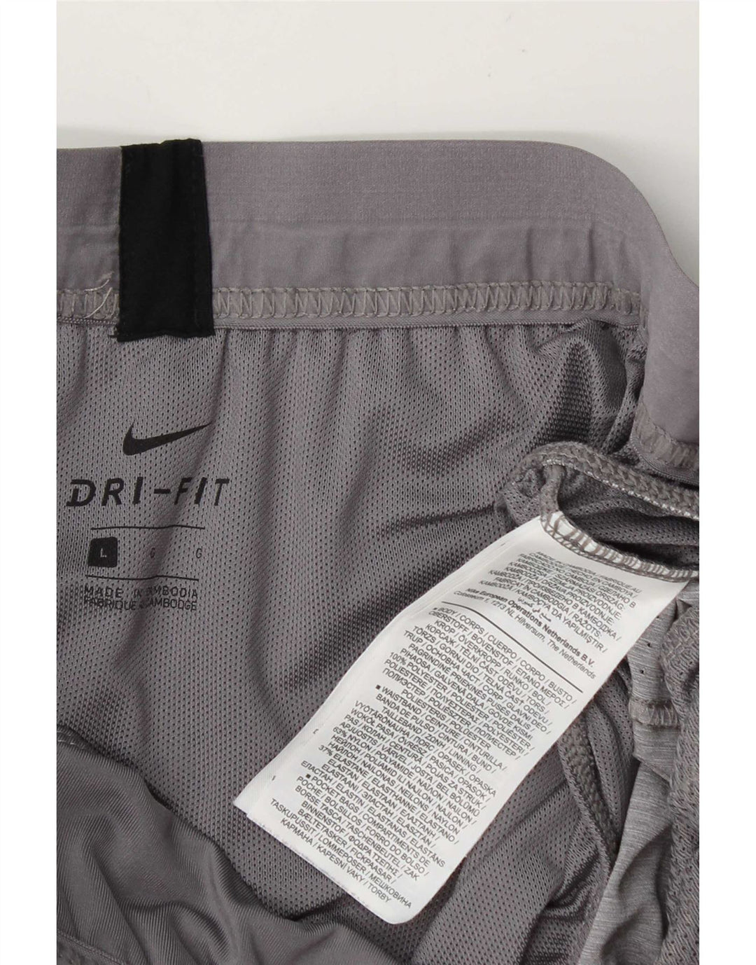Мужские спортивные шорты Nike Dri Fit, большие серые, полиэстер