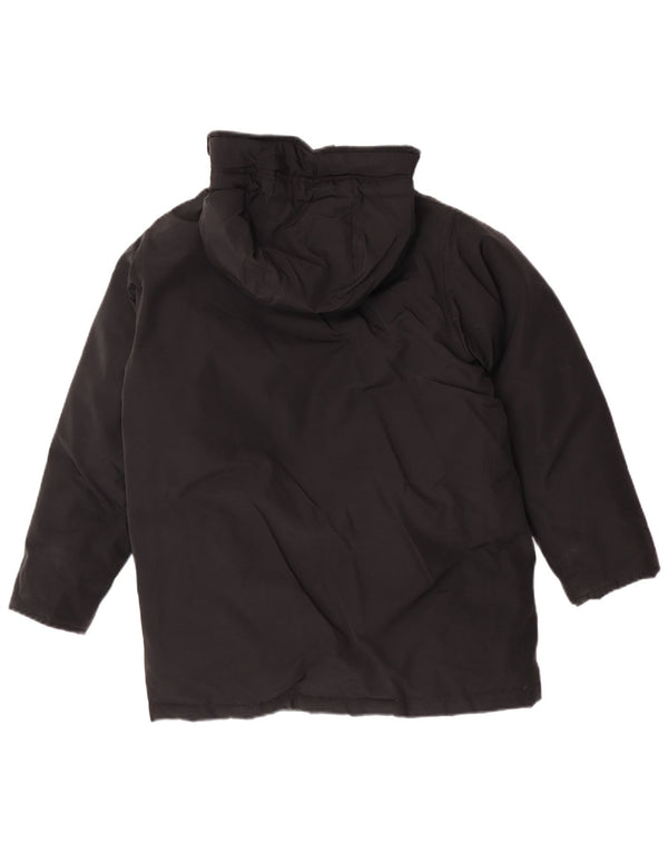 Утепленная куртка с капюшоном Woolrich для мальчиков 7-8 лет, черный хлопок
