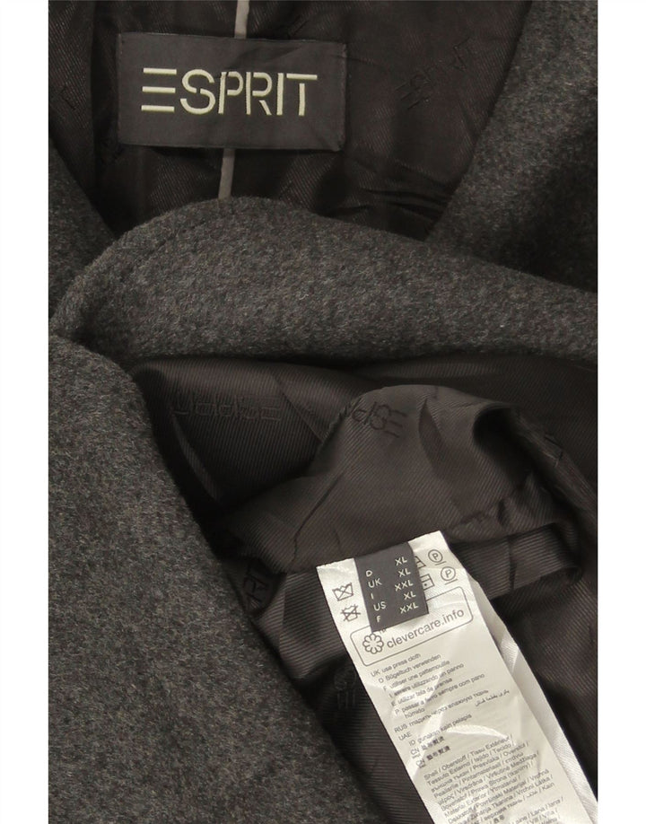 Женское пальто Esprit UK 18 XL серое шерстяное