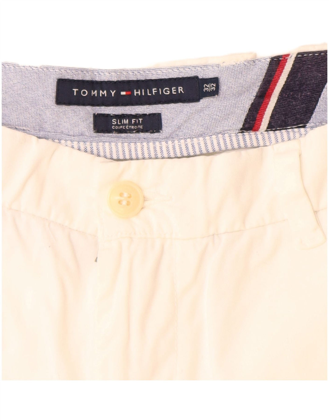 Мужские шорты чинос приталенного кроя Tommy Hilfiger W32, средний белый