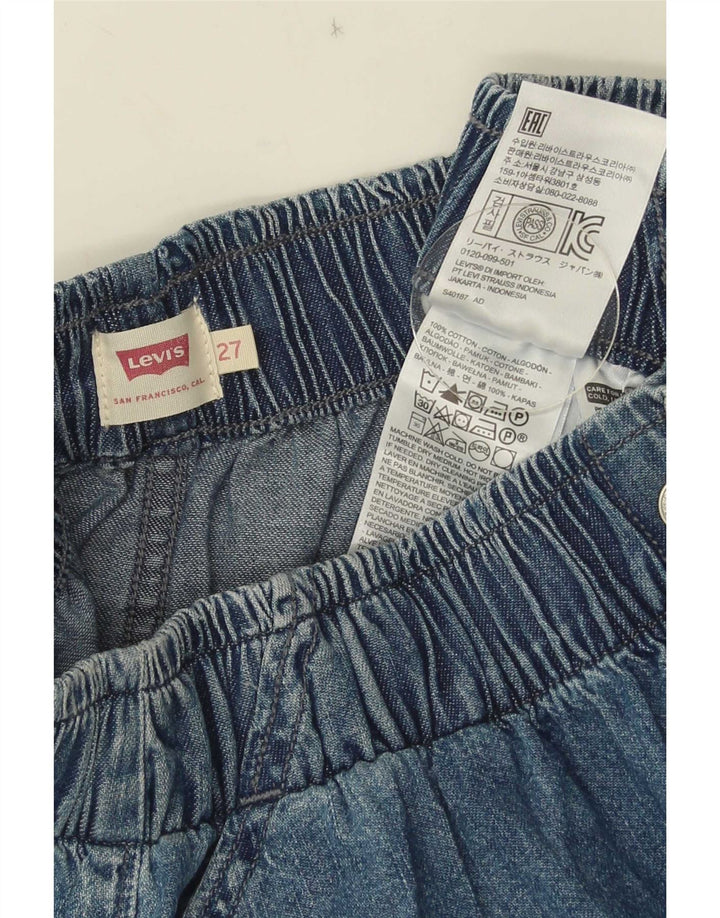 Женская джинсовая юбка Levi's W27, маленькая синяя, хлопок