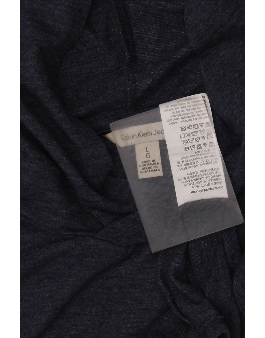 CALVIN KLEIN JEANS Женский топ с рисунком с длинным рукавом UK 16, темно-синий, большой размер