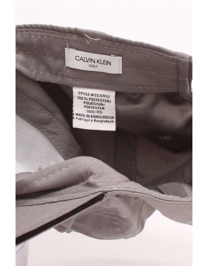Мужская бейсболка с рисунком Calvin Klein, один размер, серый полиэстер