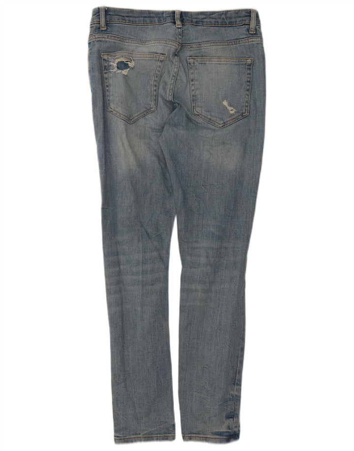 Мужские потертые узкие джинсы Zara EU 40 Medium W31 L29, синий хлопок